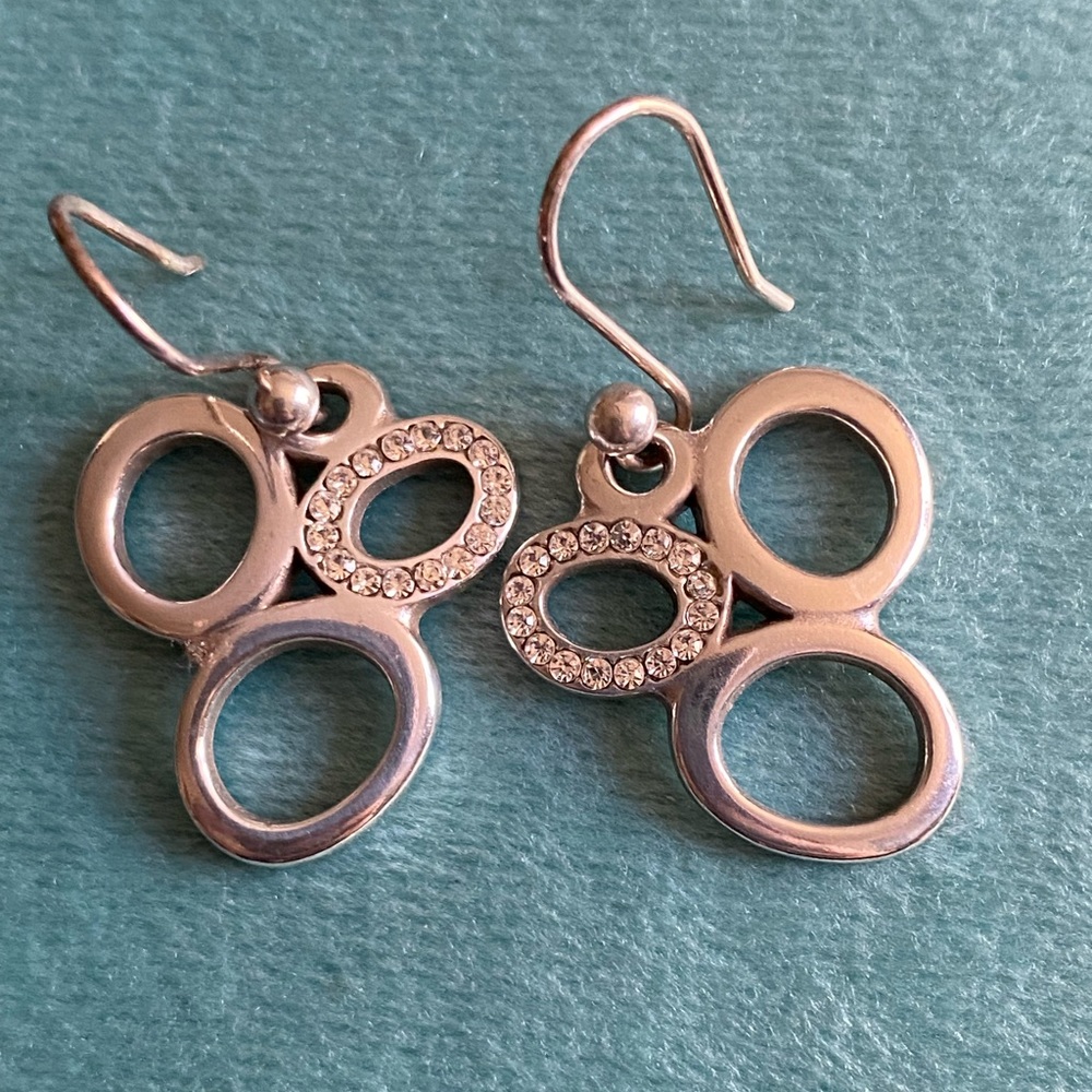 Silver and crystal earrings